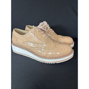Madden Girl G-Ritz Nude Pink Oxford Laced Shoe, Size 7 Women